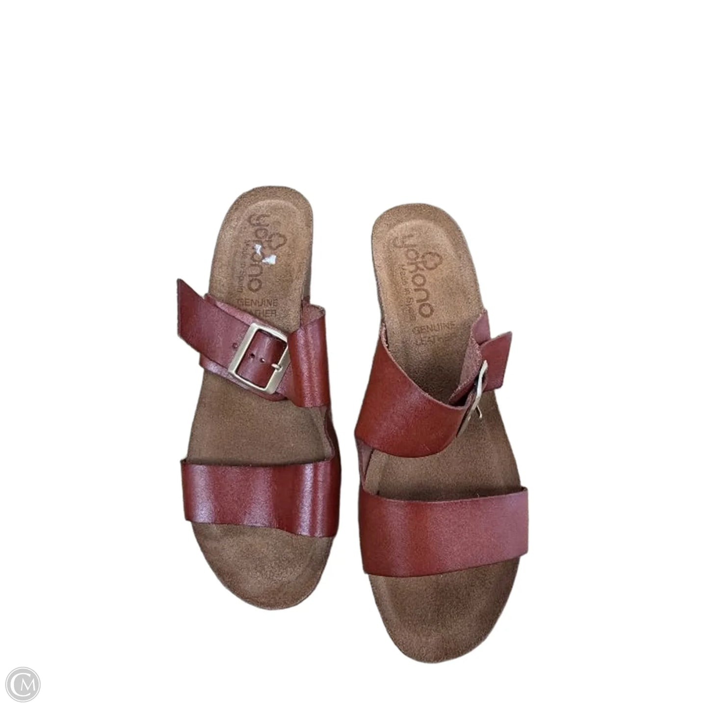 Sandals Heels Wedge By  YOKANO In Brown, Size: 9