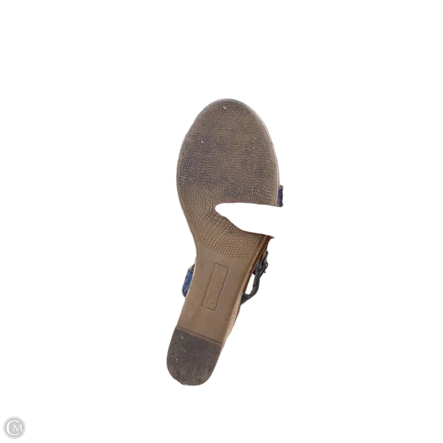 Sandals Heels Wedge By Nicole In Blue, Size: 6.5