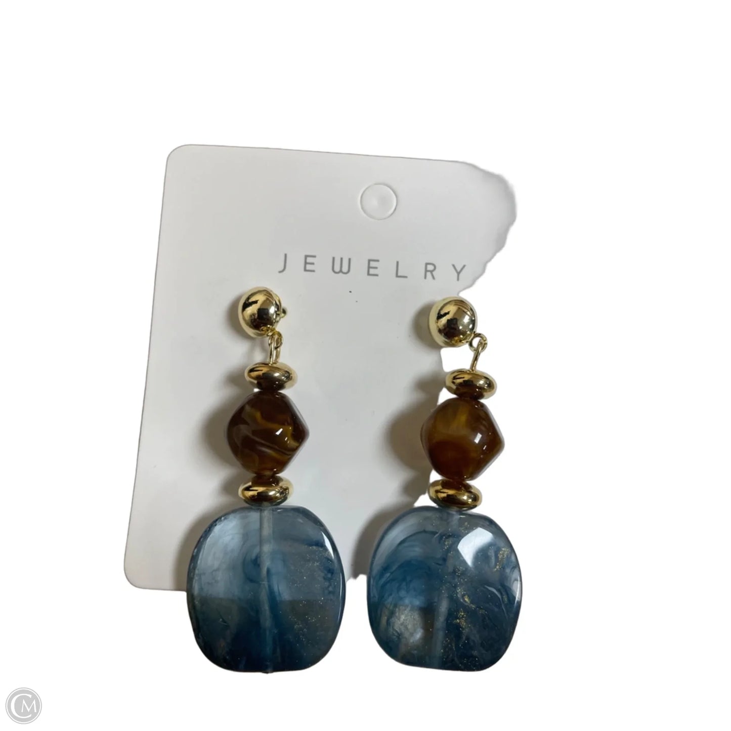 Earrings Dangle/Drop By Cme In Blue & Brown