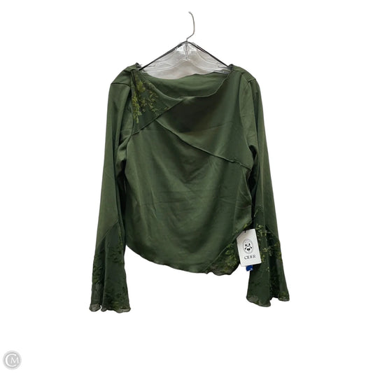 Top Long Sleeve By Cider In Green, Size: 1x