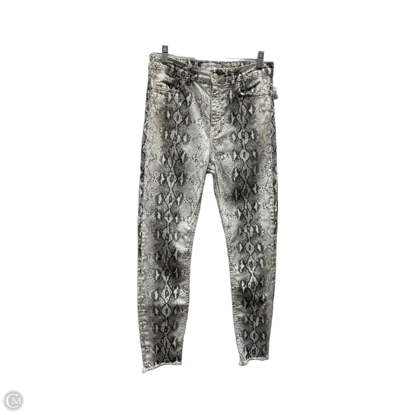 Pants Cropped By Zara Women In Snakeskin Print, Size: 6