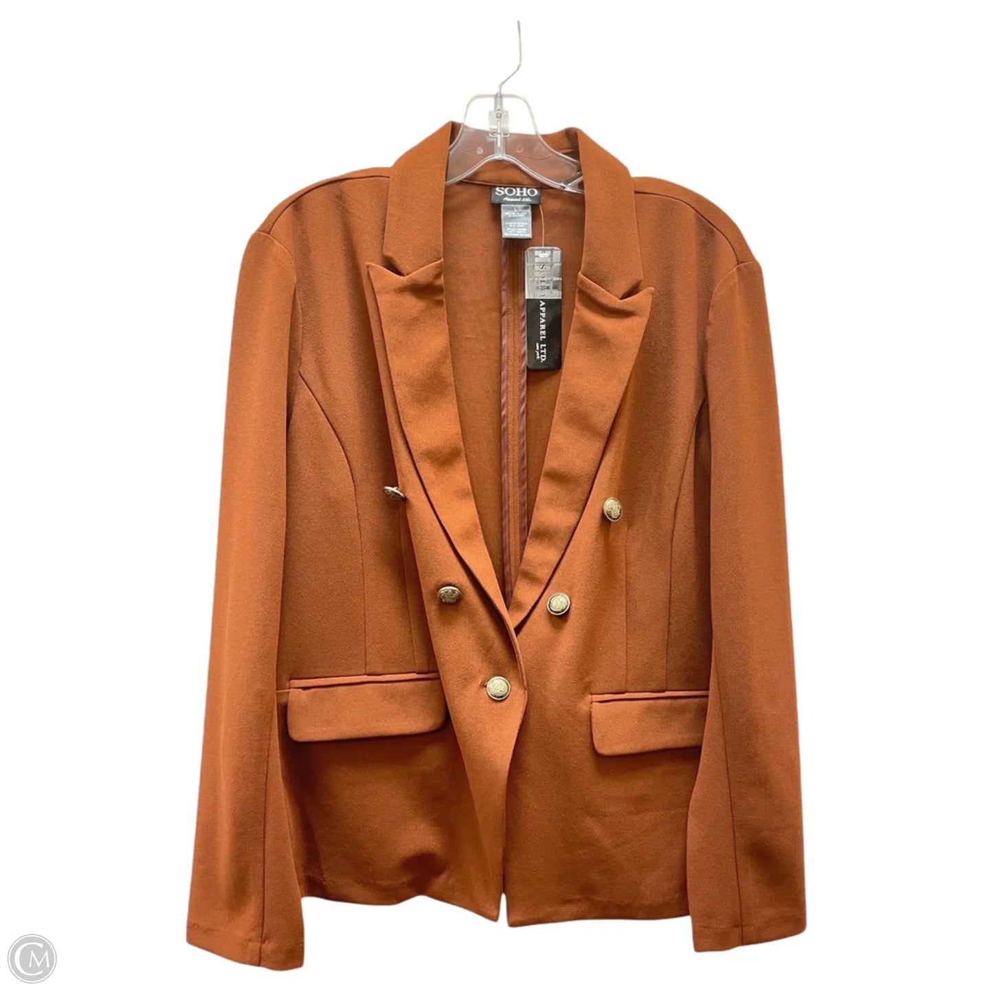 Blazer By Soho Apparel In Brown, Size: L