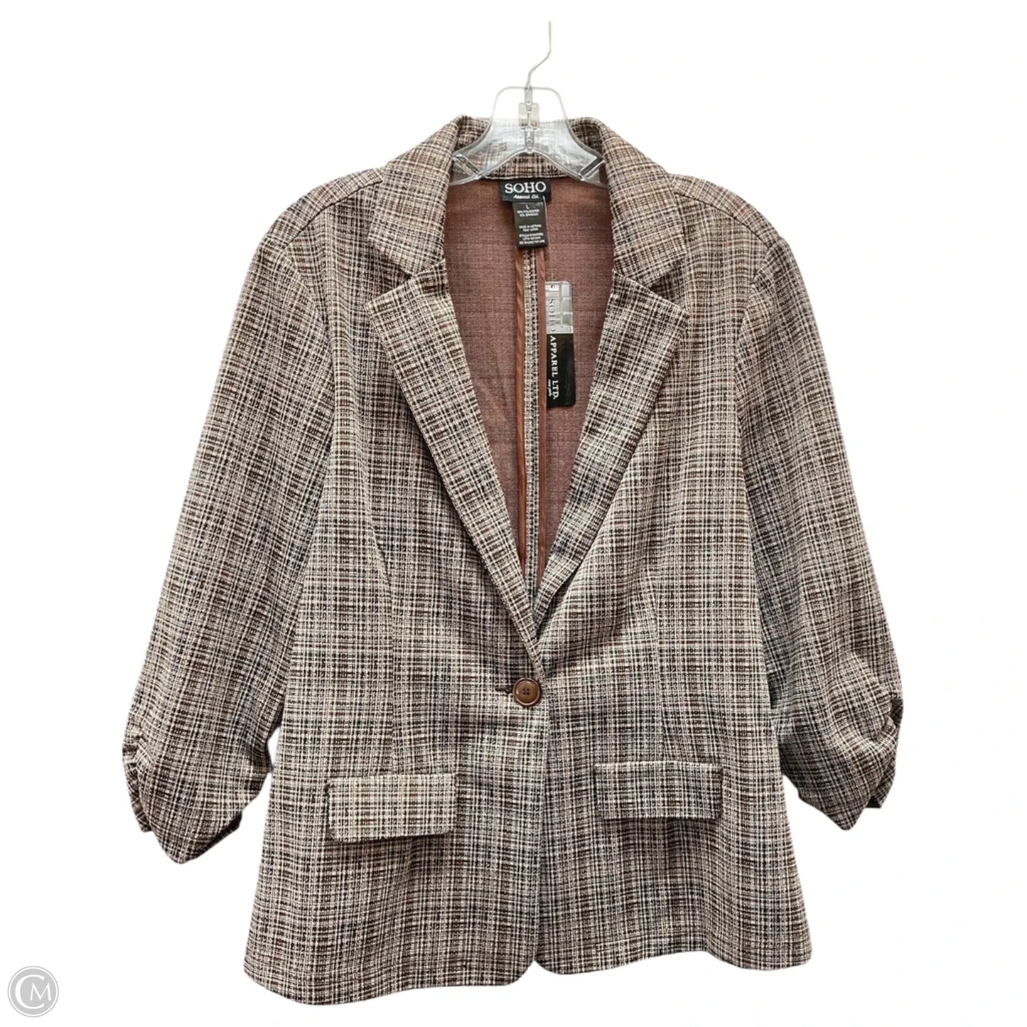 Blazer By Soho Apparel In Brown, Size: L