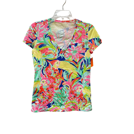Top Short Sleeve Designer By Lilly Pulitzer In Pink, Size: Xs