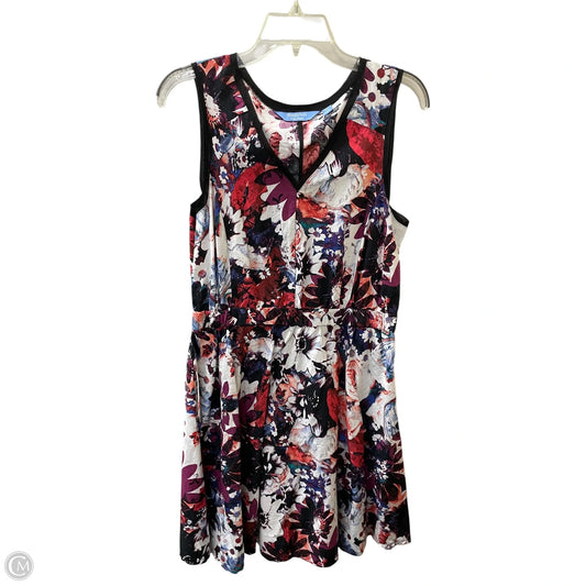 Dress Casual Short By Simply Vera In Floral Print, Size: M