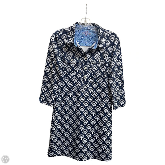 Dress Casual Short By Vineyard Vines In Blue & White, Size: Xxs