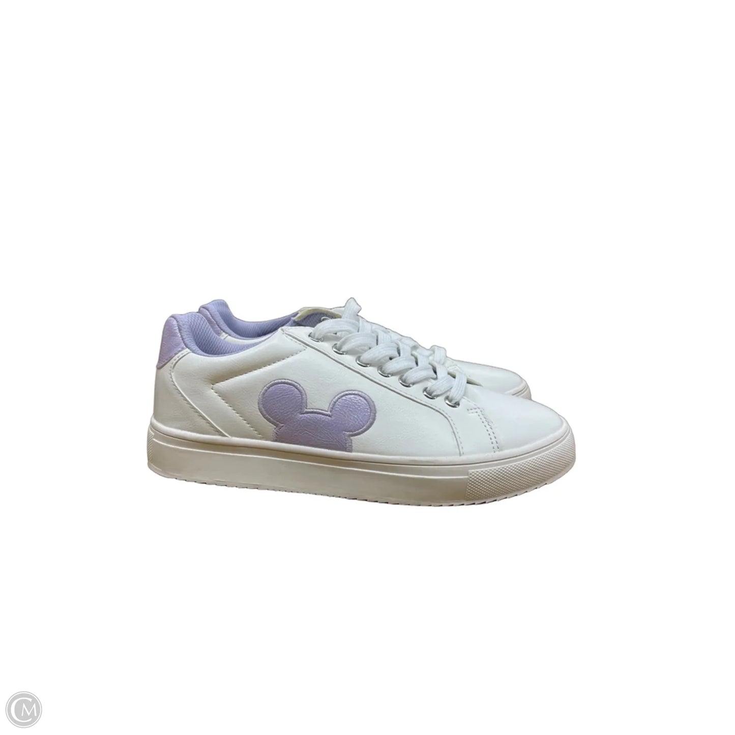 Shoes Sneakers By Disney In Purple & White, Size: 8