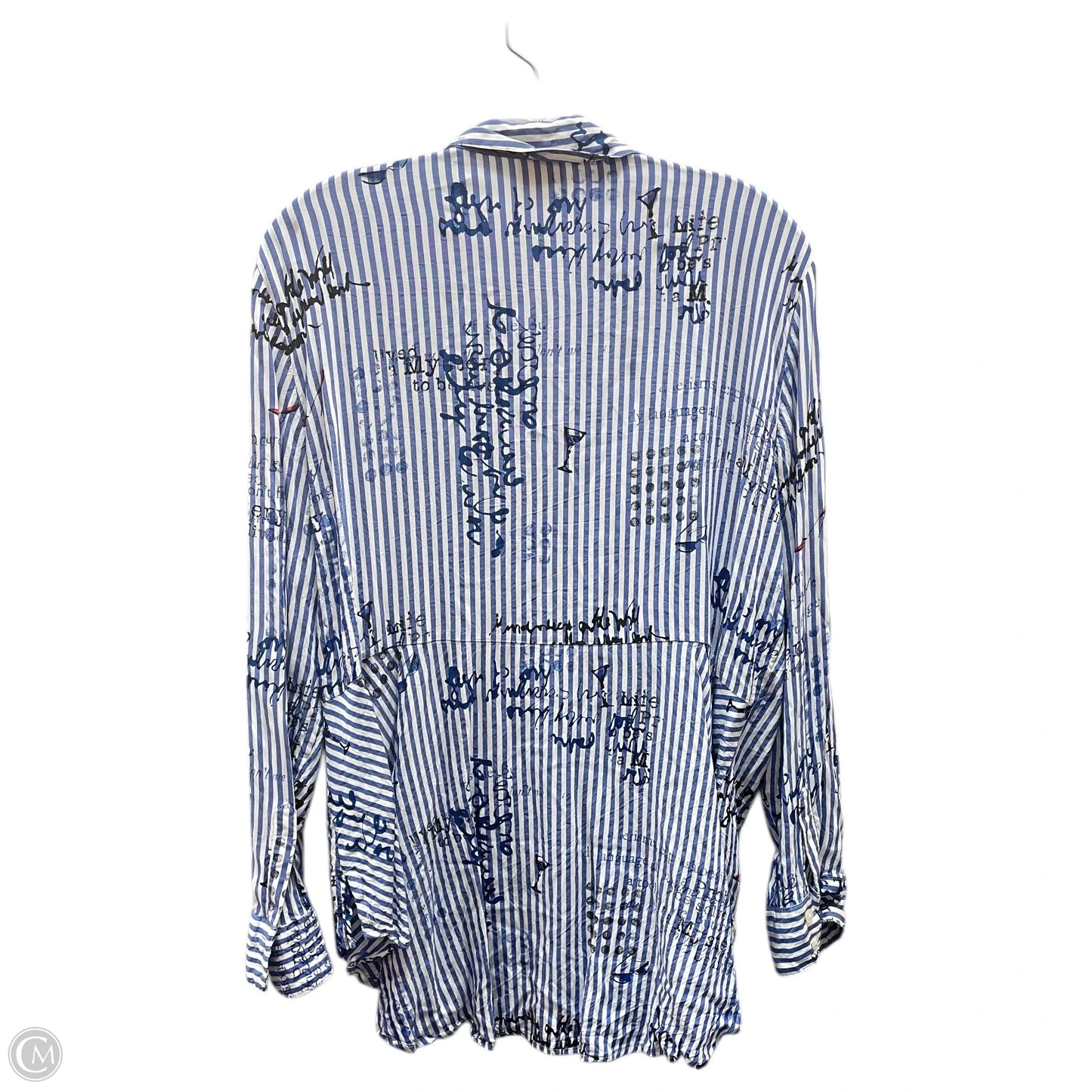 Top Long Sleeve By Chicos In Blue, Size: Xl