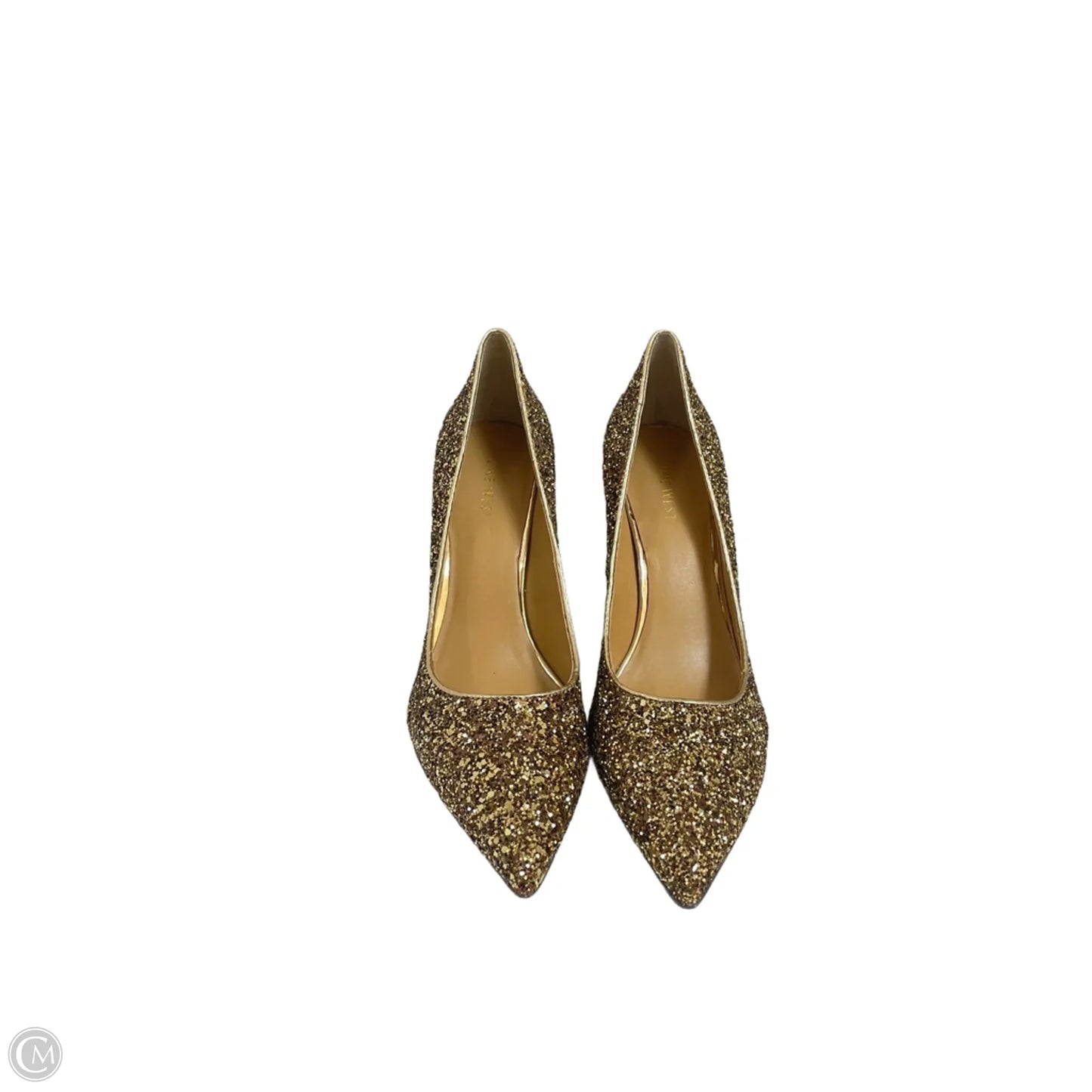 Shoes Heels Stiletto By Nine West In Gold, Size: 8