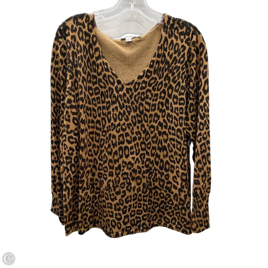 Top Long Sleeve By Chicos In Animal Print, Size: L