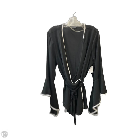 Blouse Long Sleeve By Ashley Stewart In Black, Size: 14