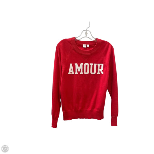 Sweater By Gap In Red, Size: Xs
