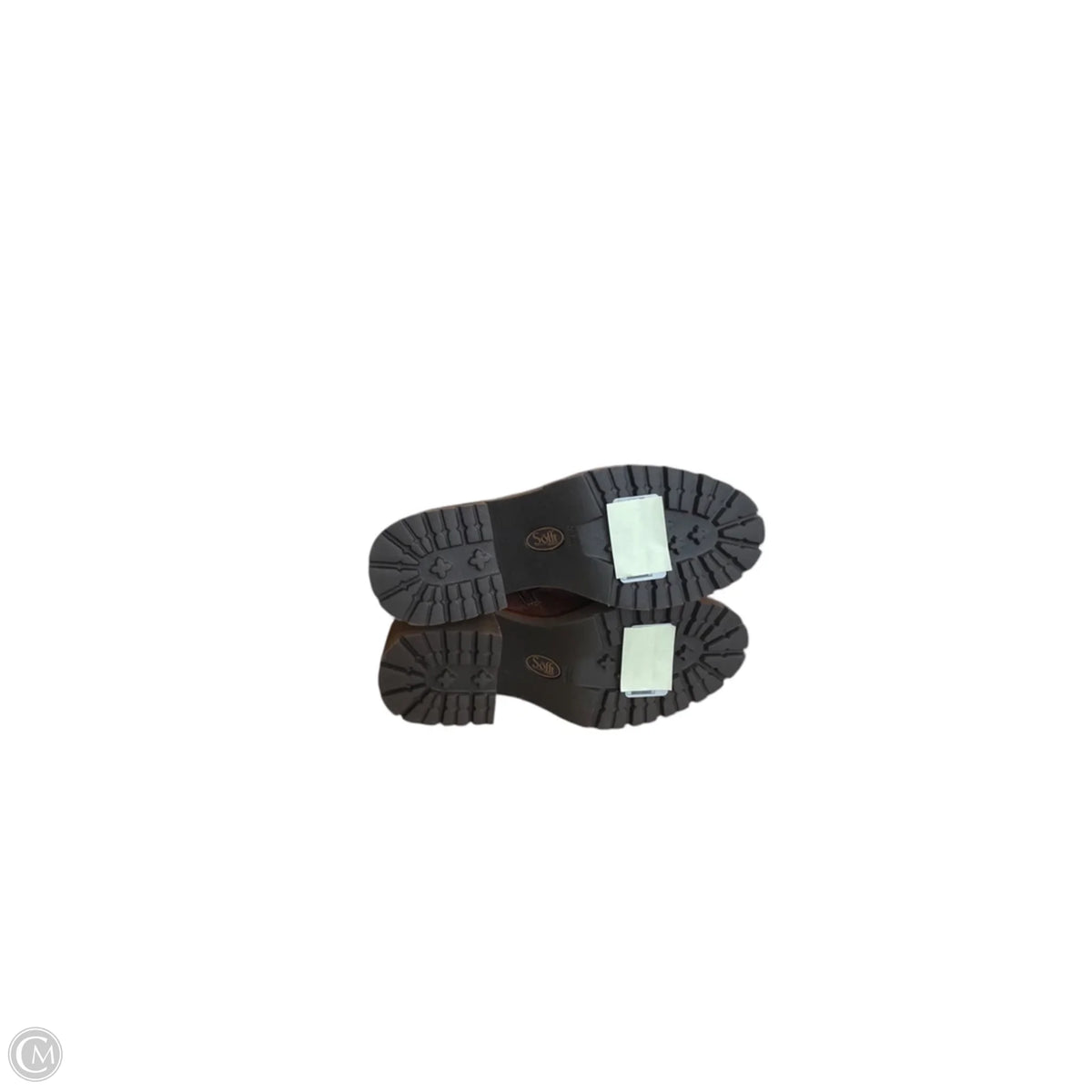Boots Ankle Heels By Sofft In Brown, Size: 8