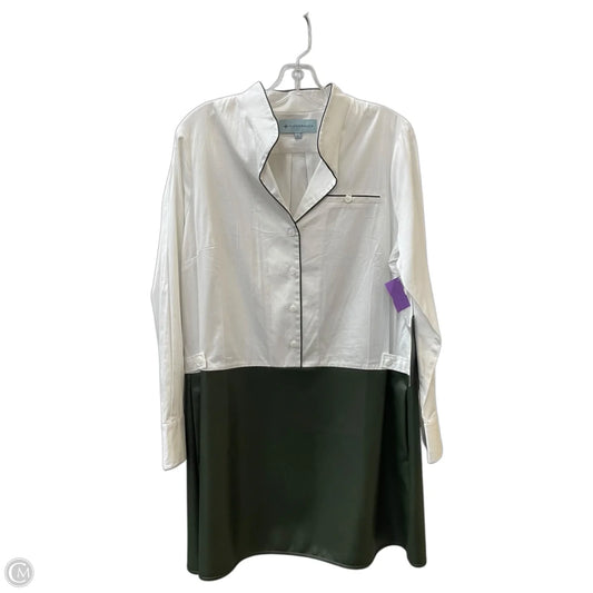 Dress Casual Midi By Tuckernuck In Green & White, Size: L