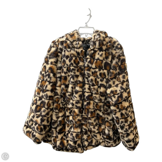 Coat Faux Fur & Sherpa By Steve Madden In Animal Print, Size: 1x