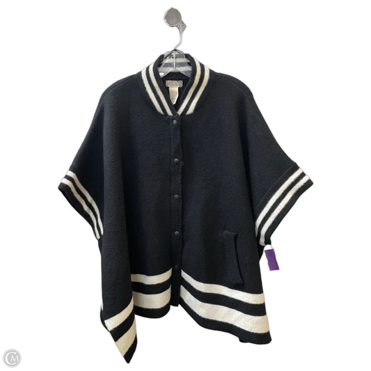 Poncho By Free People In Black & White, Size: Osfm