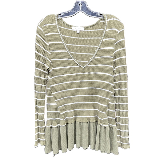 Top Long Sleeve By Eri + Ali In Green, Size: S