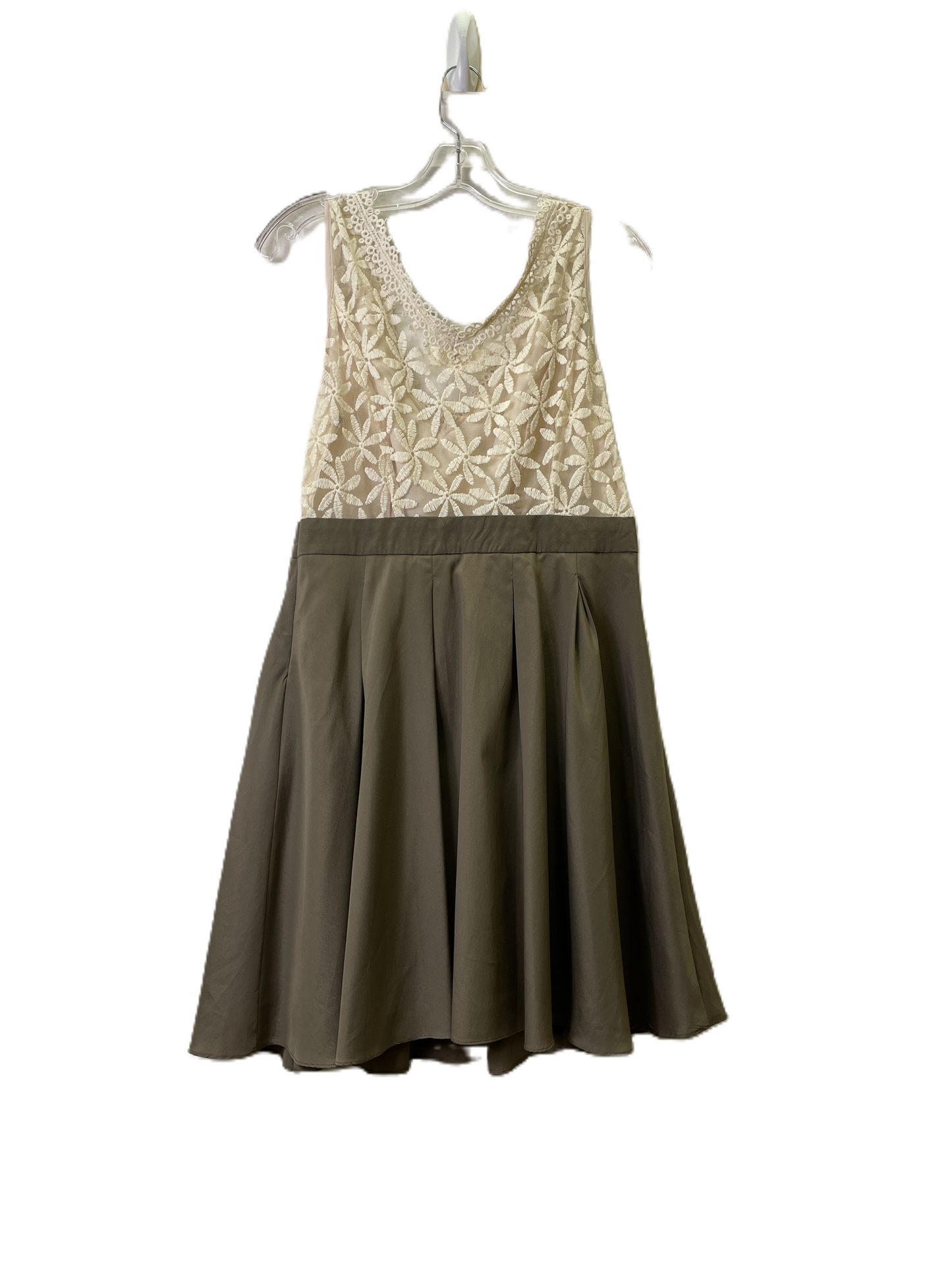 Taupe Dress Casual Short By Areve, Size: M