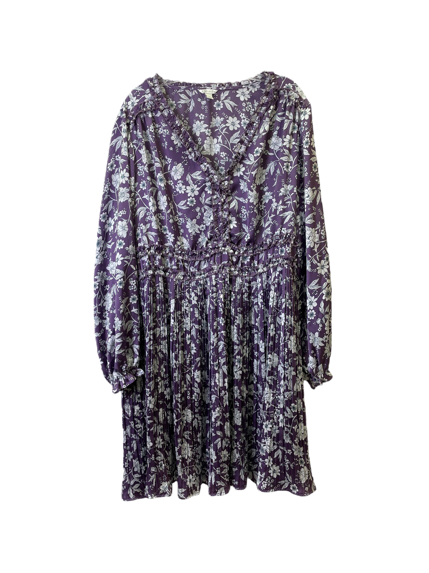 Purple Dress Casual Short By Cato, Size: 1x