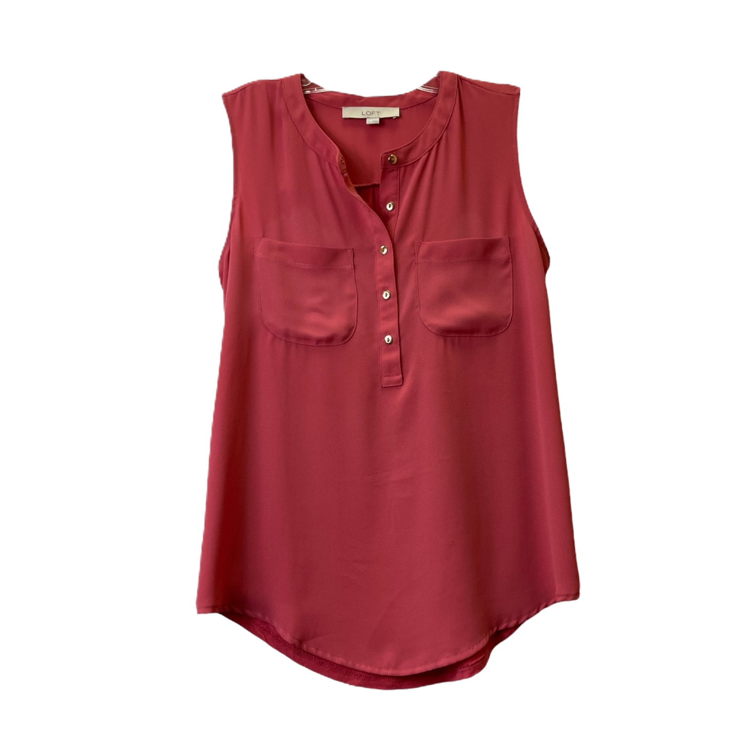 Pink Top Sleeveless By Loft, Size: S