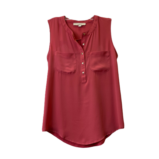 Pink Top Sleeveless By Loft, Size: S