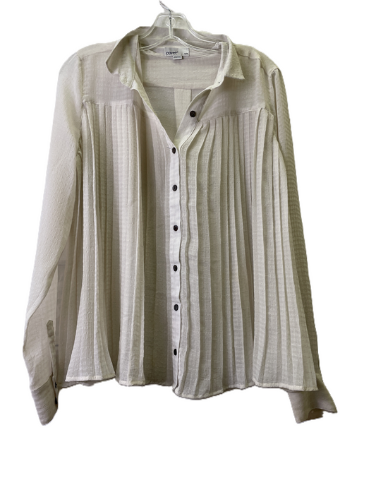 Top Long Sleeve By Covet In Beige, Size: M