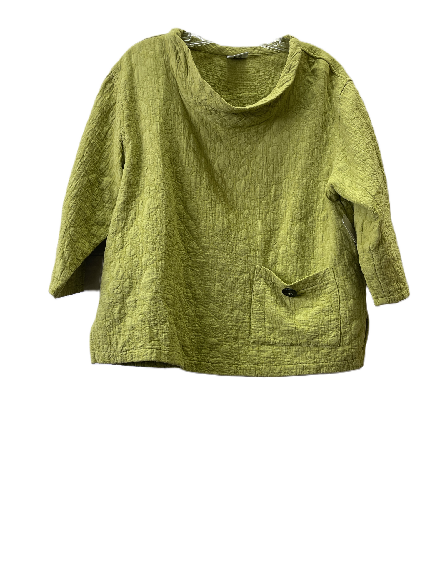 Top Long Sleeve By color me cotton In Green, Size: M