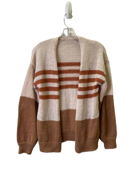 Sweater Cardigan By Cme In Tan, Size: S