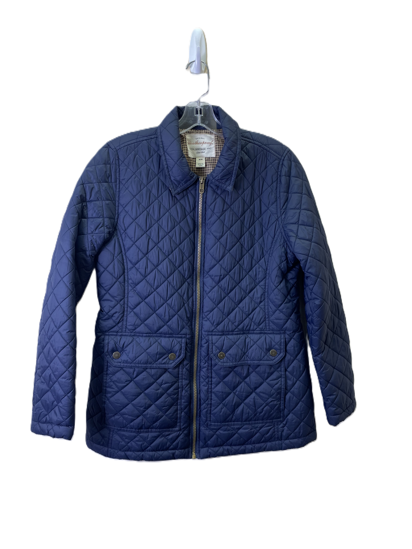 Jacket Puffer & Quilted By Weatherproof In Blue, Size: M