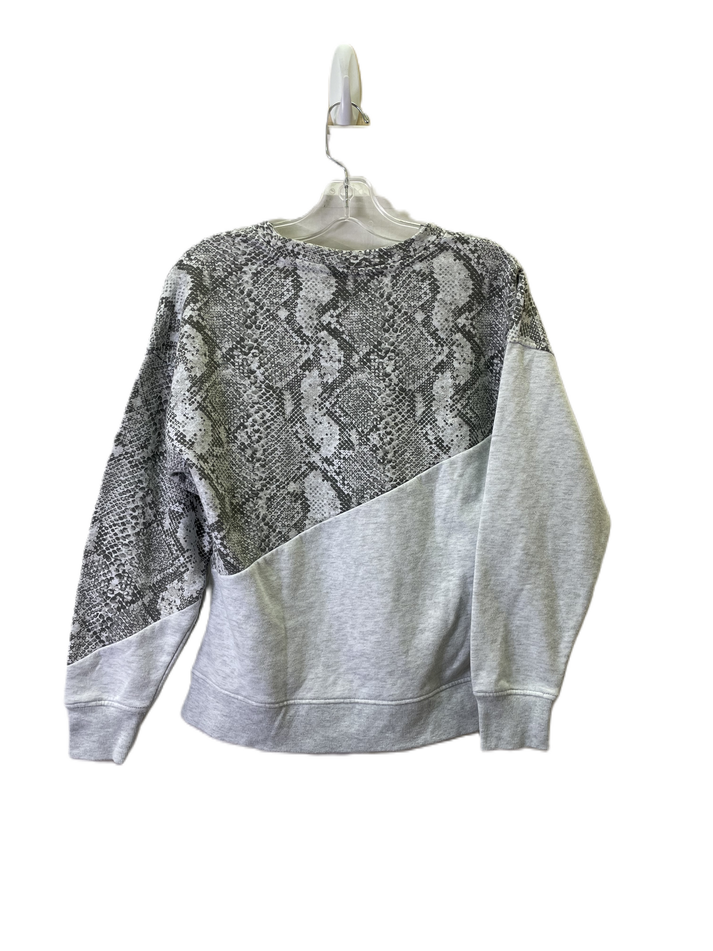 Sweatshirt Crewneck By Pink Rose In Snakeskin Print, Size: S