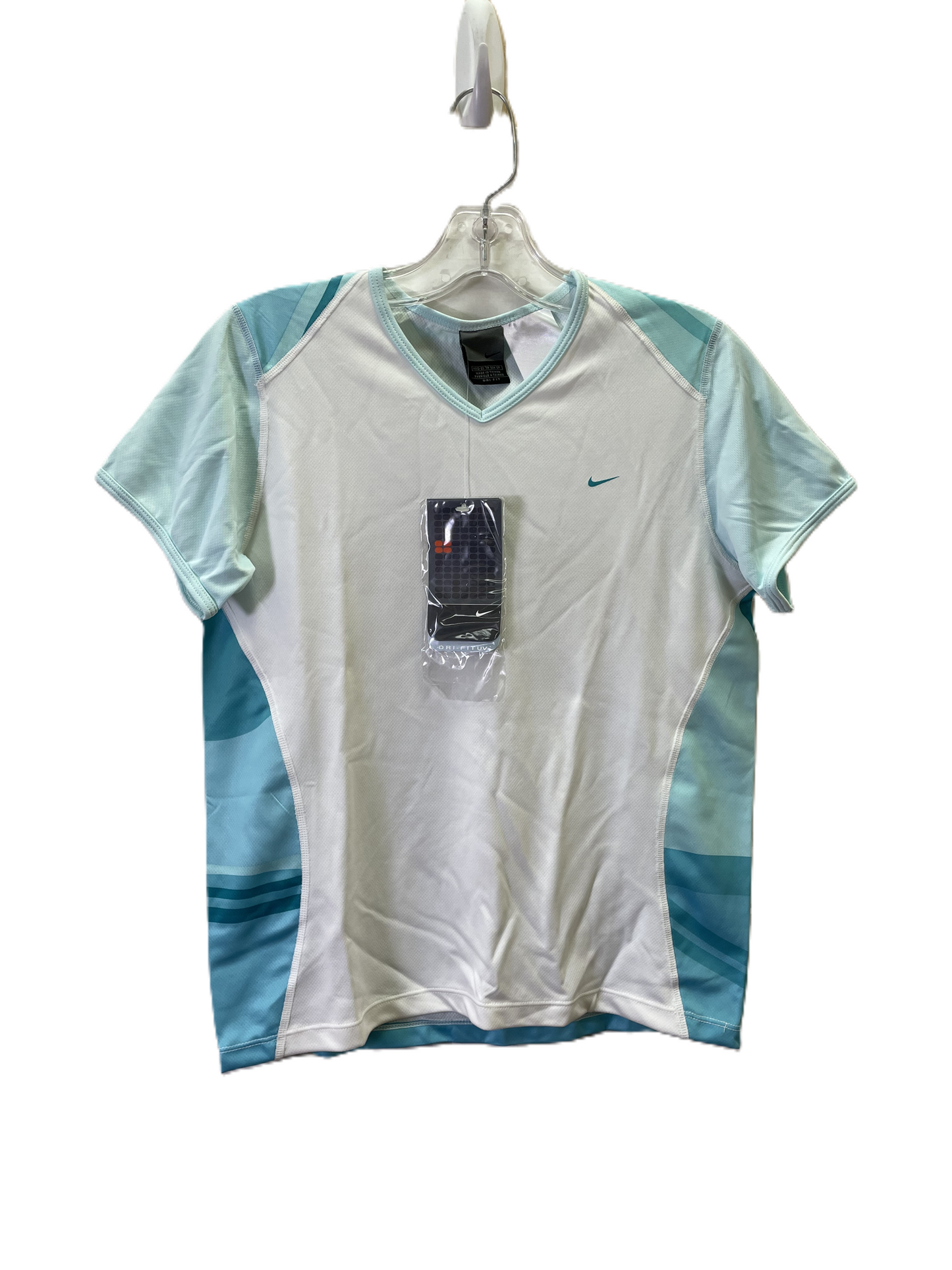 Athletic Top Short Sleeve By Nike Apparel In Blue & White, Size: Xs