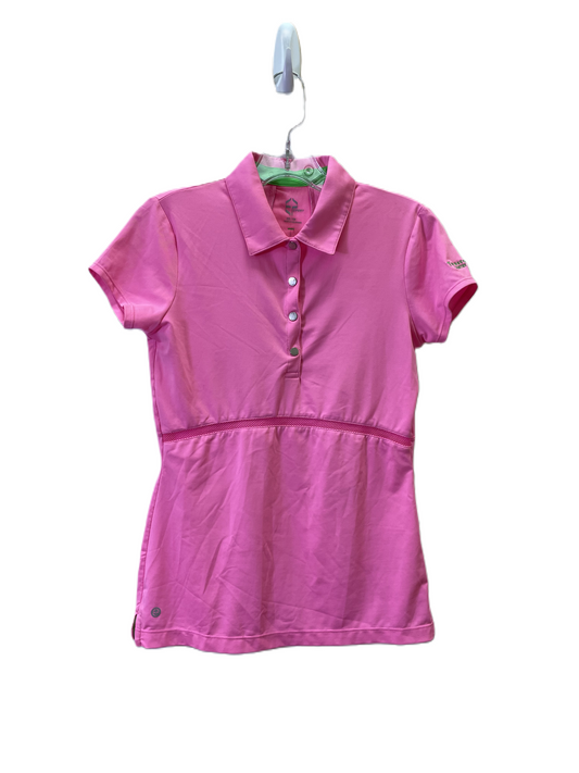 Athletic Top Short Sleeve By EP Sport In Pink, Size: Xs