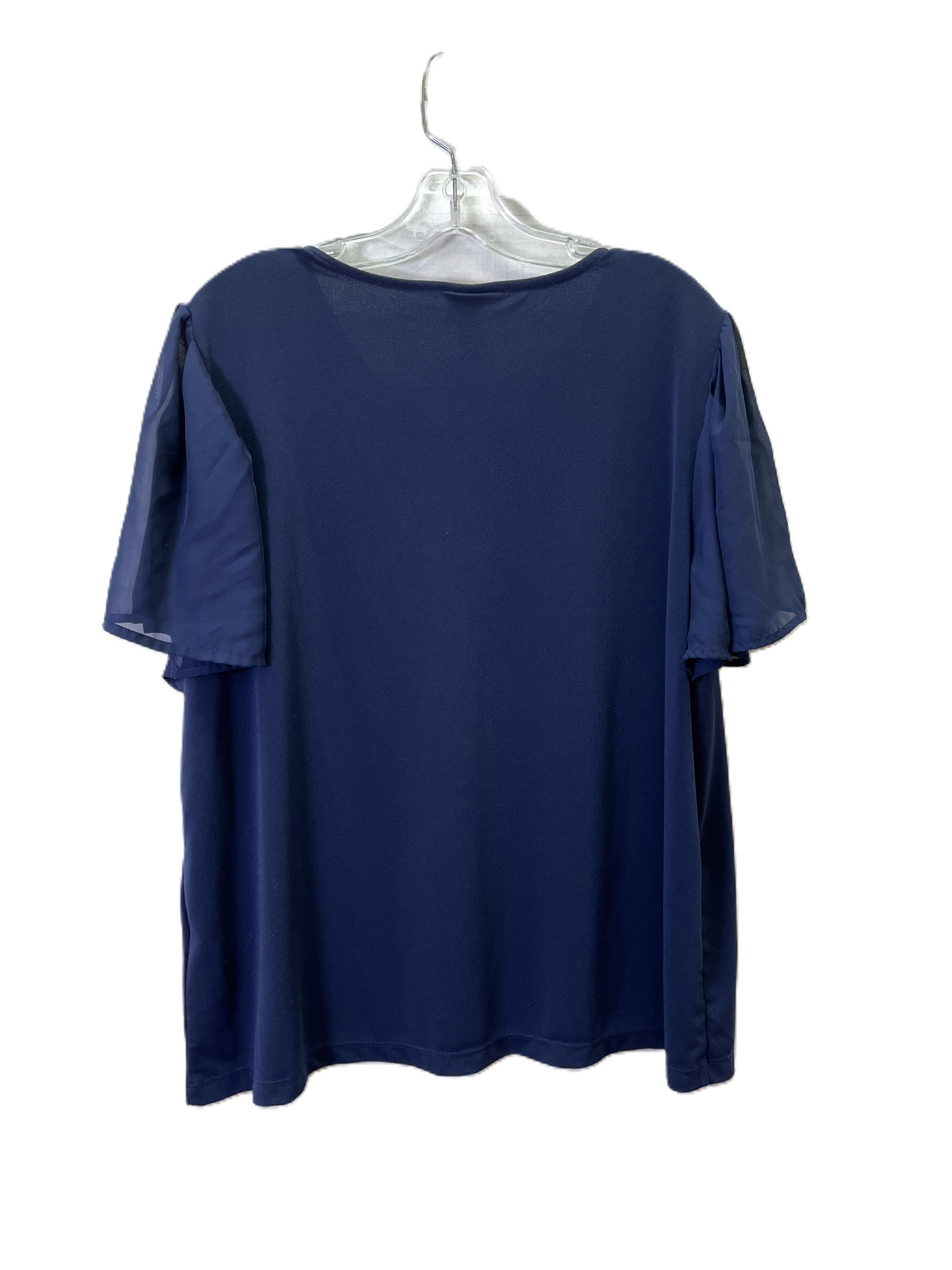 Top Short Sleeve Basic By Chicos In Navy, Size: Xl