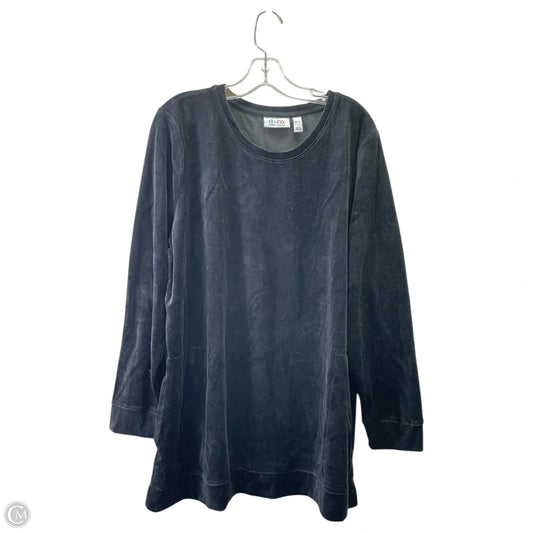 Top Long Sleeve By D&co. In Black, Size: Xl