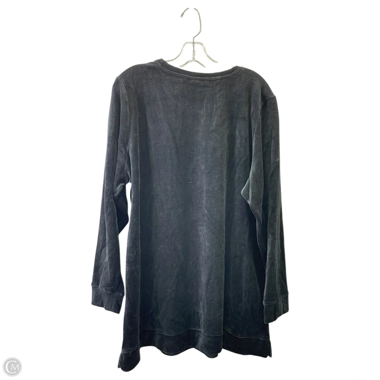 Top Long Sleeve By D&co. In Black, Size: Xl