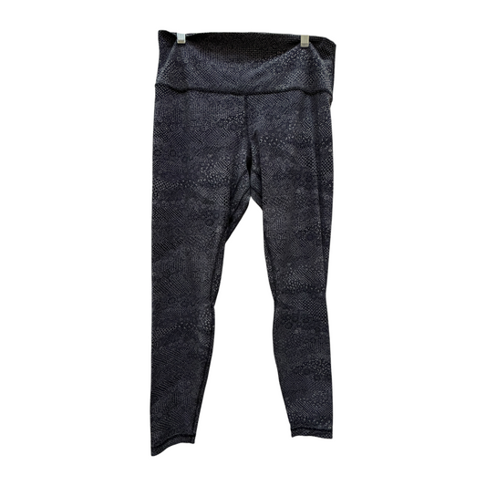 Athletic Leggings By Lululemon In Black & White, Size:L