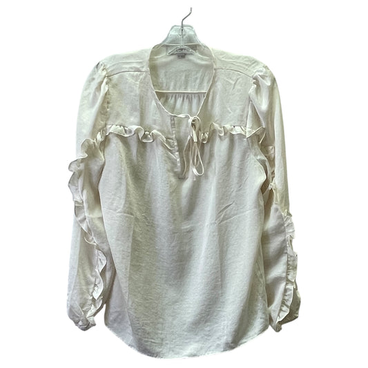 TOP LS by LOFT In CREAM, Size: M