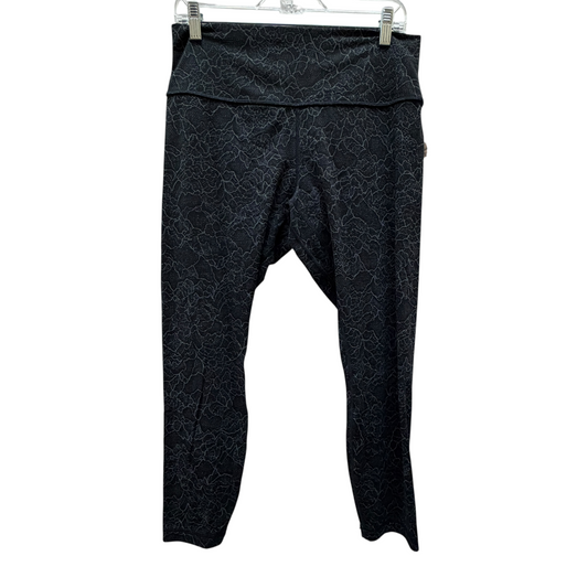 Athletic Leggings By Lululemon In Black & Blue, Size:L