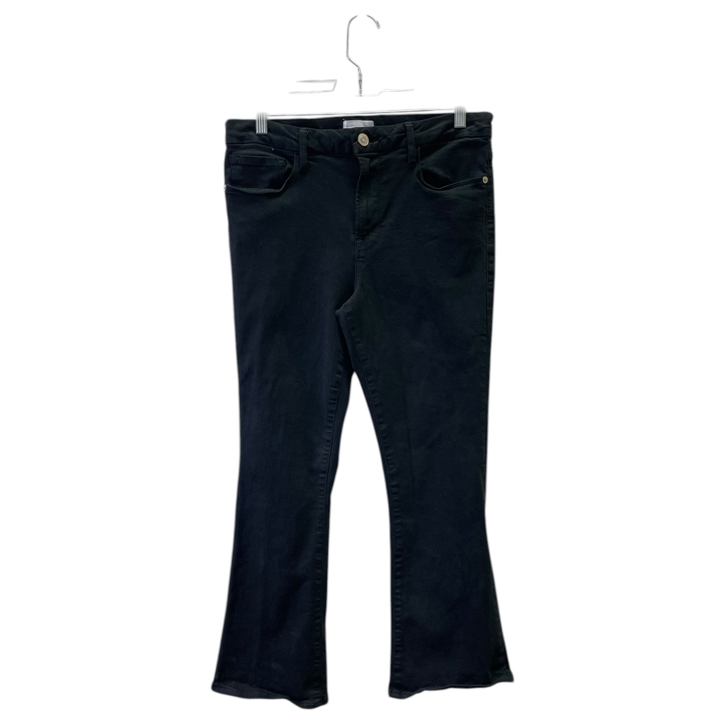 Jeans Boot Cut By Frame In Black Denim, Size:12