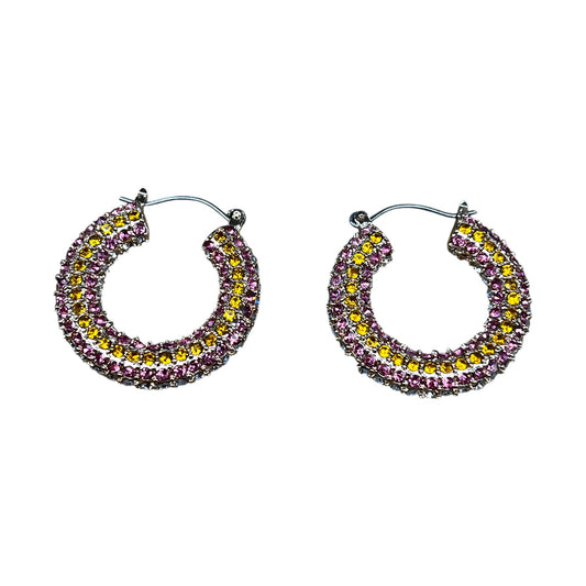 Earrings Hoop By Cme In Pink & Gold