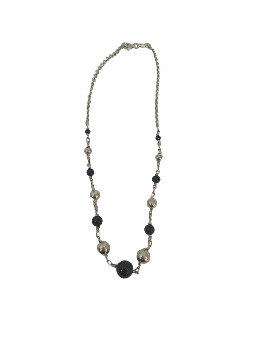 Necklace Choker & Collar By Clothes Mentor In Black & Silver