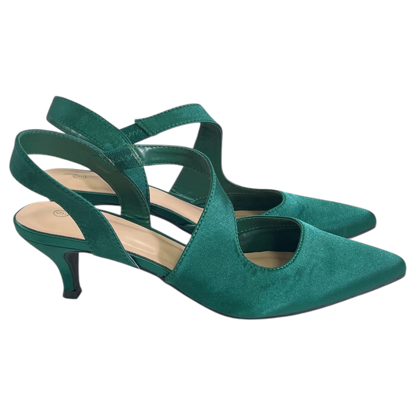 SHOES HEELS KITTEN by  MY SOFT In GREEN, Size: 9