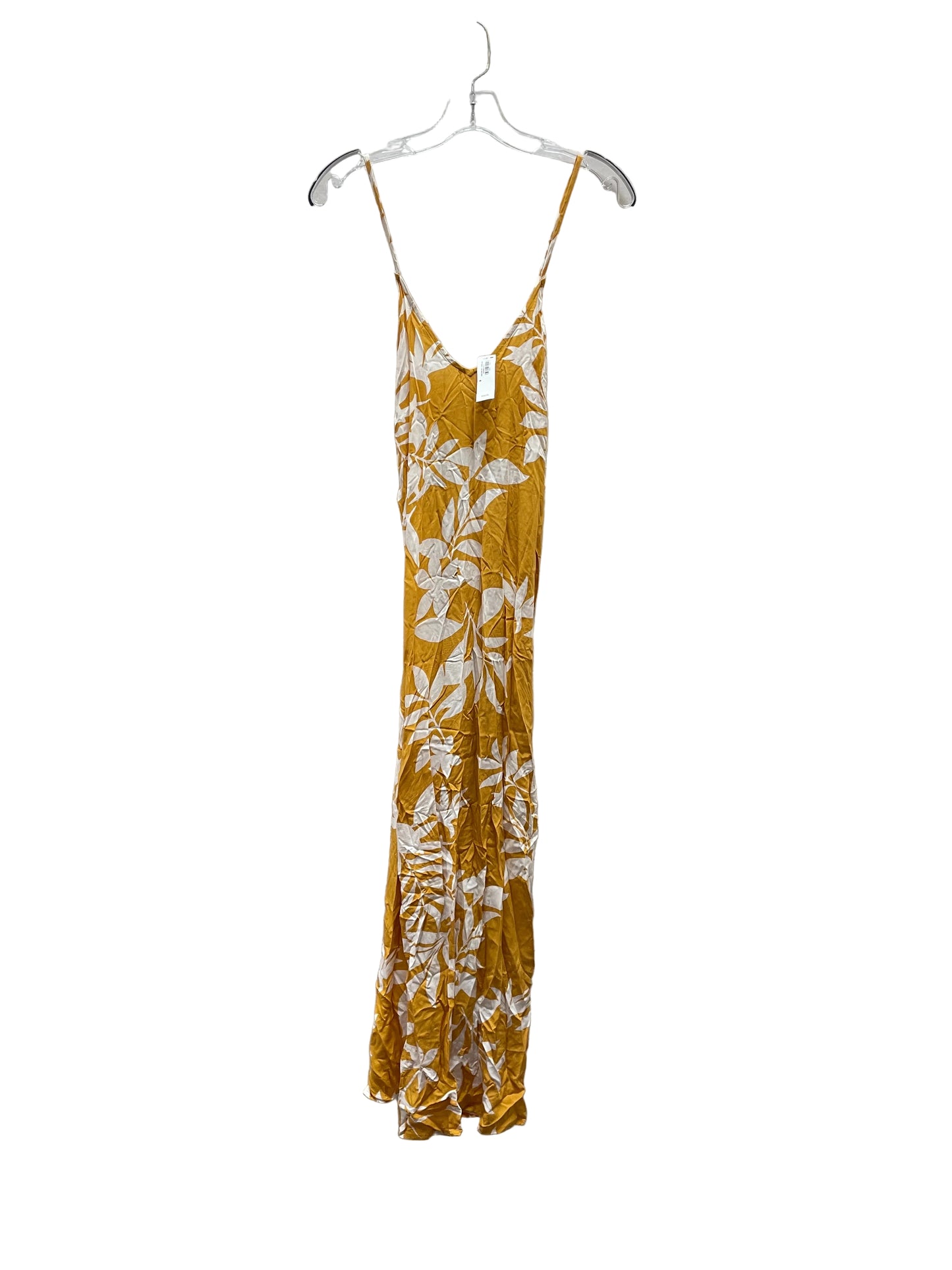 Dress Casual Maxi By Old Navy In White & Yellow, Size:M