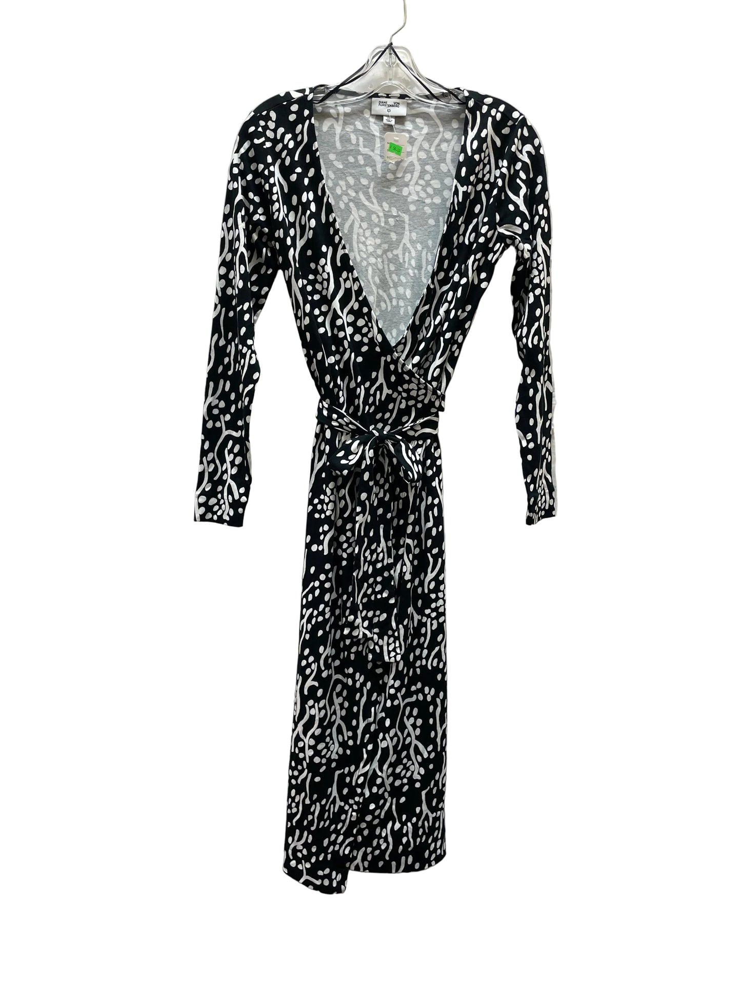 Dress Designer By Diane Von Furstenberg In Black & White, Size:Xs
