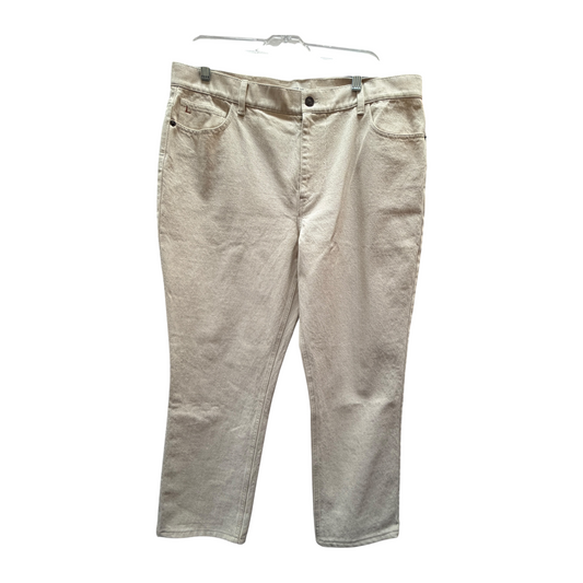 Jeans Designer By Lafayette 148 In Cream, Size:12