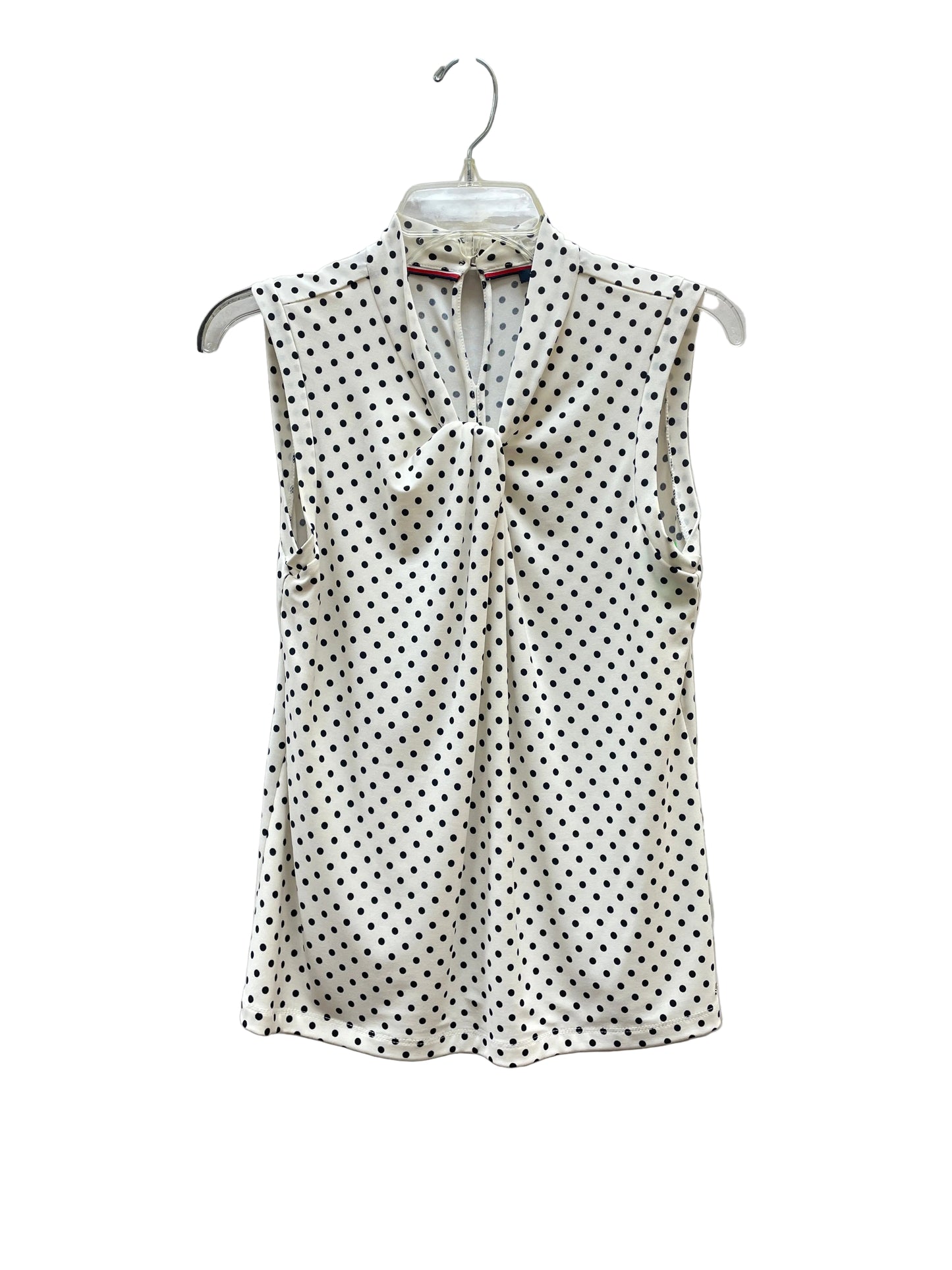 Top Sleeveless By Tommy Hilfiger In Black & Cream, Size:S