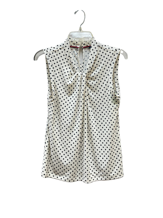 Top Sleeveless By Tommy Hilfiger In Black & Cream, Size:S