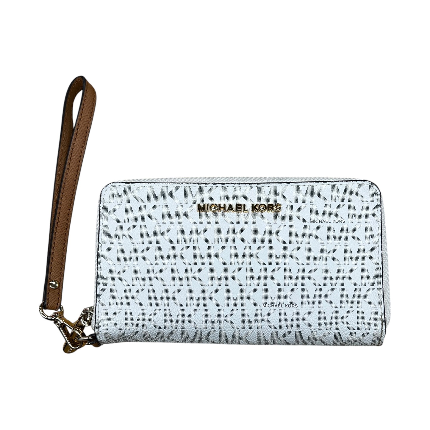 Wristlet Designer By Michael Kors In Cream, Size:Medium