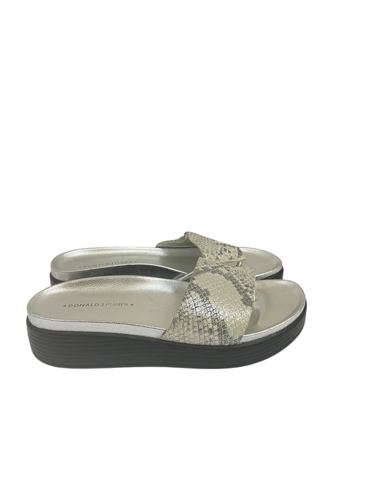 Sandals Heels Platform By Donald Pliner In Animal Print, Size:8