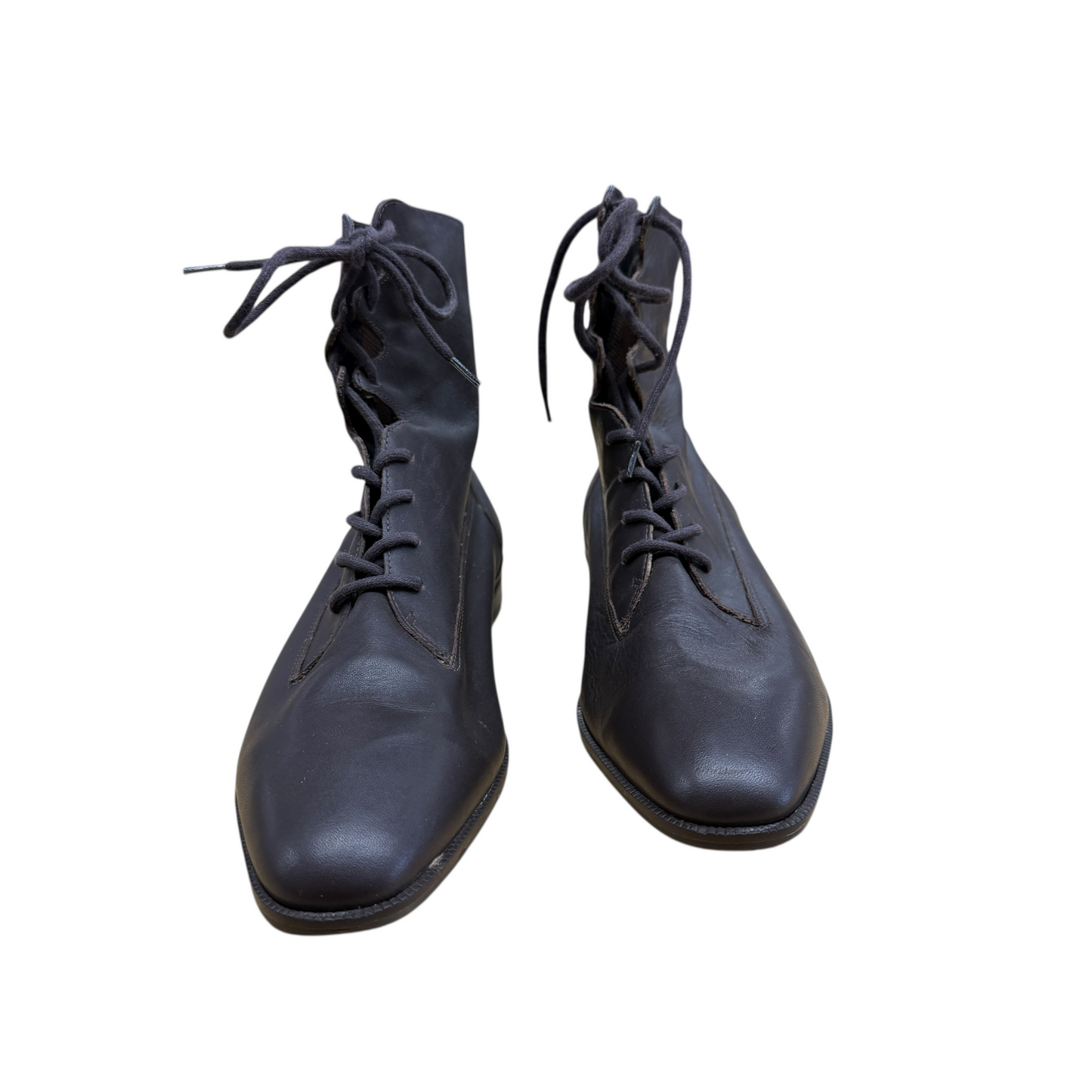 Boots Ankle Flats By Liz Claiborne In Brown, Size:7.5